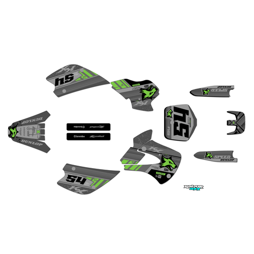 Graphics Kit for Kawasaki KX 80 (1998-2004) Split Series