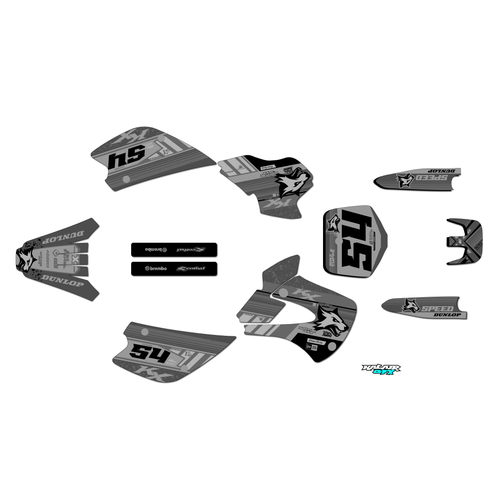 Graphics Kit for Kawasaki KX 80 (1998-2004) Split Series