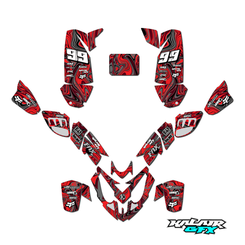 Graphics Kit for Polaris PREDATOR-500 (2002-2011) Snagged Series