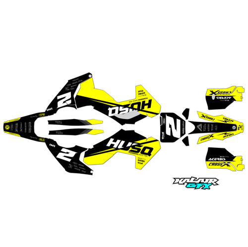 Graphics Kit for Husqvarna Motocross 2-Stroke TC125 (2023+) Base Series