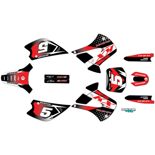 Graphics Kit for Kawasaki KX85 UFO RESTYLE (2001-2013) Turbo Series