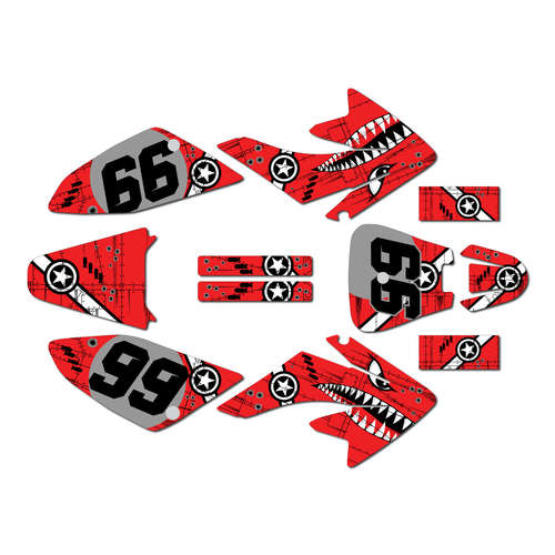 Graphics Kit for Honda CRF70 (2004+) Predator Series