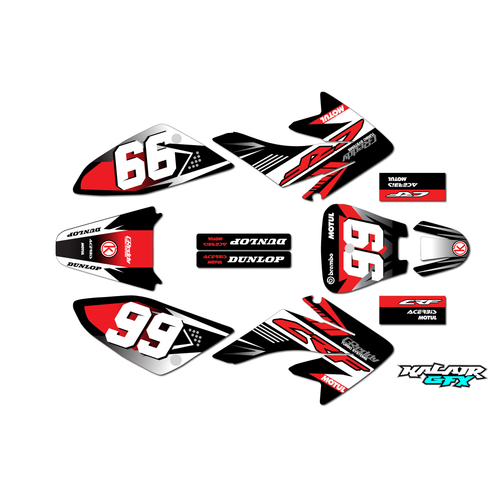 Graphics Kit for Honda CRF70 (2004+) Turbo Series