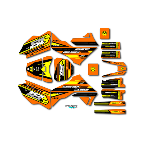 Graphics Kit for Losi Promoto-MX RC MOTORCYCLE DIRT BIKE Warrior Series