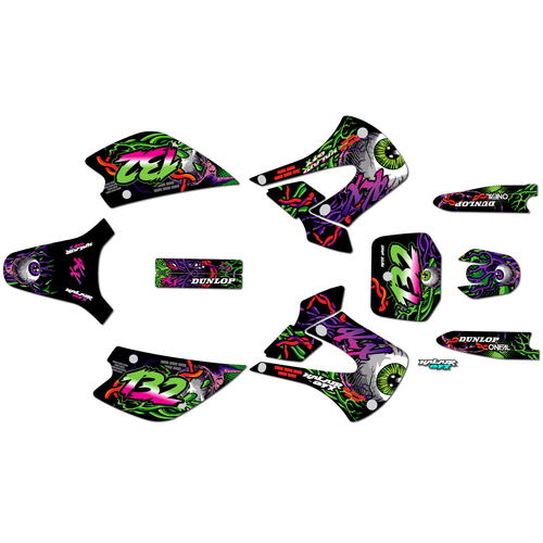 Graphics Kit for Kawasaki KX85 UFO RESTYLE (2001-2013) Core Series