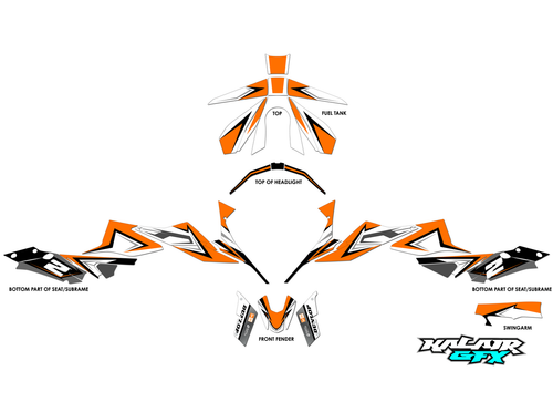 Graphics Kit for Ktm DUKE1290 (2020-2023) Razor Series