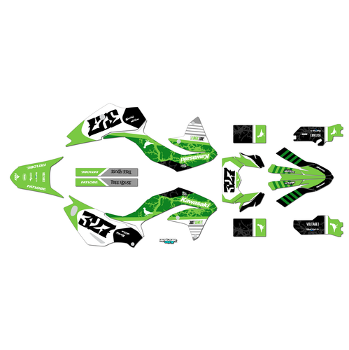 Graphics Kit for Kawasaki KLX230SM (2023) Rail Series