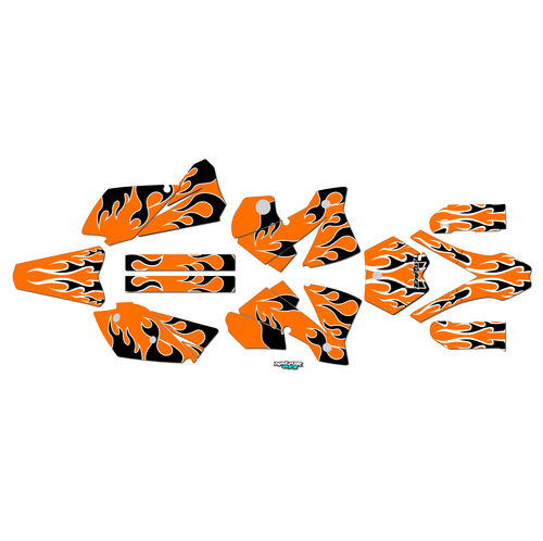 Graphics Kit for Ktm 200SX (2003-2004) Flame Series
