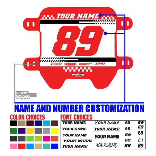 Surron Light Bee Number Plate Design 3
