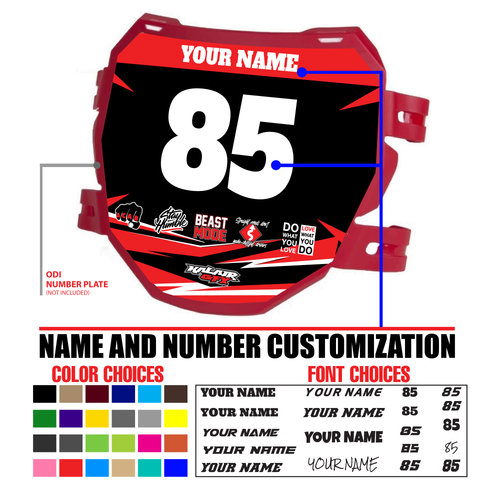 ODI Number Plate Decal Design 1