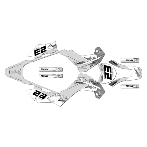 Graphics Kit for Kawasaki KLX140R (2019-2023) Throwback Series