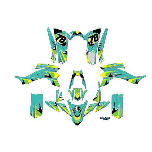 Graphics Kit for Yamaha YFZ50 (All Years) Klutch Series