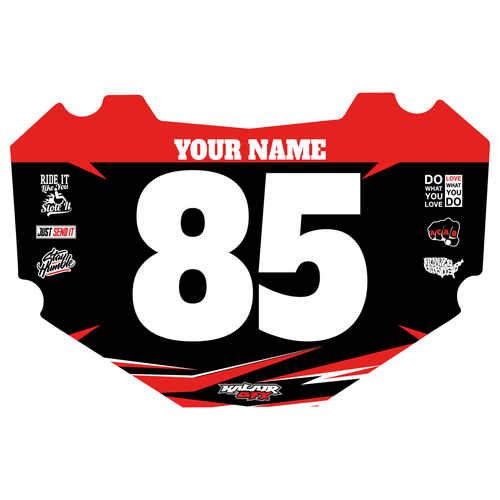 STACYC Number Plate Decal Design1