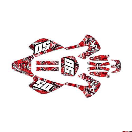 Graphics Kit for Kawasaki KX85 (2001-2013) Snagged Series