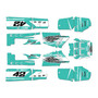 yamaha banshee350 graphics kit 1987-2012 blitz series teal
