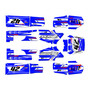 yamaha banshee350 graphics kit 1987-2012 lethal series blue