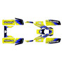yamaha warrior350 graphics kit all years fracture series yellow