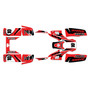 yamaha warrior350 graphics kit all years speed series red