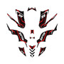 yamaha raptor90 graphics kit 2009-2015 electron series red