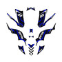 yamaha raptor90 graphics kit 2009-2015 electron series blue