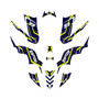 yamaha raptor90 graphics kit 2009-2015 electron series blue-shift