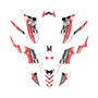 yamaha raptor90 graphics kit 2009-2015 future series red