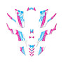 yamaha raptor90 graphics kit 2009-2015 future series magenta