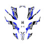 yamaha raptor90 graphics kit 2009-2015 shred series blue