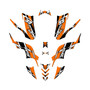 yamaha raptor90 graphics kit 2009-2015 shred series orange