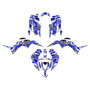 yamaha raptor90 graphics kit 2016-2026 snagged series blue