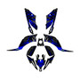 yamaha raptor250 graphics kit all years revolt series blue