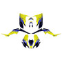 yamaha raptor350 graphics kit all years fracture series yellow