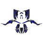 yamaha raptor350 graphics kit all years shred series blue-shift