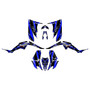 yamaha raptor350 graphics kit all years swift series blue