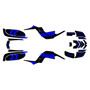 yamaha raptor660 graphics kit 2001-2005 viper series blue-shift