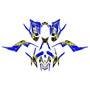 yamaha raptor700 graphics kit 2006-2012 fracture series yellow