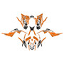 yamaha raptor700 graphics kit 2006-2012 fracture series orange