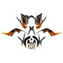yamaha raptor700 graphics kit 2006-2012 revolt series orange