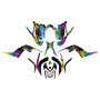 yamaha raptor700 graphics kit 2006-2012 revolt series rainbow