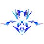 yamaha raptor700 graphics kit 2013-2026 blitz series blue