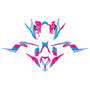 yamaha raptor700 graphics kit 2013-2026 blitz series magenta