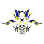 yamaha raptor700 graphics kit 2006-2012 shred series yellow