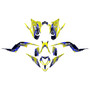 yamaha raptor700 graphics kit 2013-2026 fracture series yellow