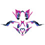 yamaha raptor700 graphics kit 2013-2026 fracture series magenta