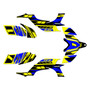 yamaha yfz450 graphics kit 2004-2008 blazing series yellow