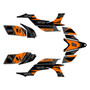 yamaha yfz450 graphics kit 2004-2008 blazing series orange