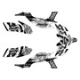 yamaha yfz450 graphics kit 2004-2008 crusher series white