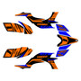 yamaha yfz450 graphics kit 2004-2008 division series orange