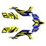 yamaha yfz450 graphics kit 2004-2008 division series yellow