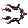yamaha yfz450 graphics kit 2004-2008 electron series red